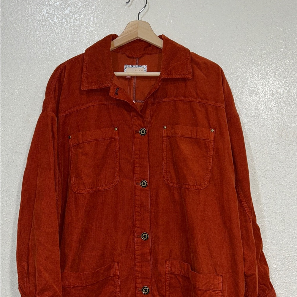 ANTROPOLOGIE PILCRO CORDUROY DUSTER BUTTON FRONT SHACKET WOMENS Sz SMALL NEW - Picture 6 of 15